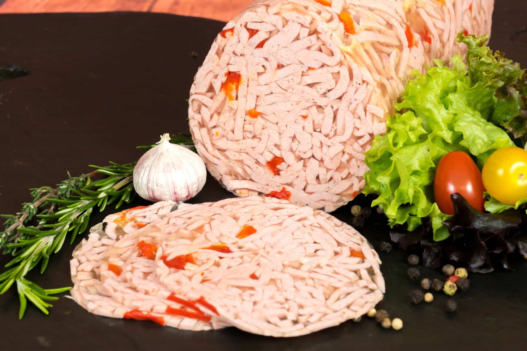 Wurstsülze mit Paprika